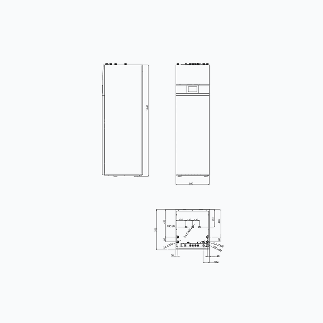 Trident Titan Pro 08M-AIO - Indoor unit technical drawing