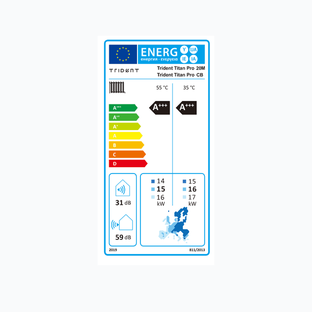 Trident Titan Pro 20M-CB - Energielabel