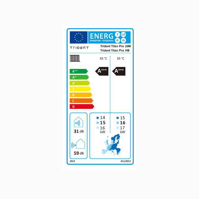 Trident Titan Pro 20M-HB - Energy label