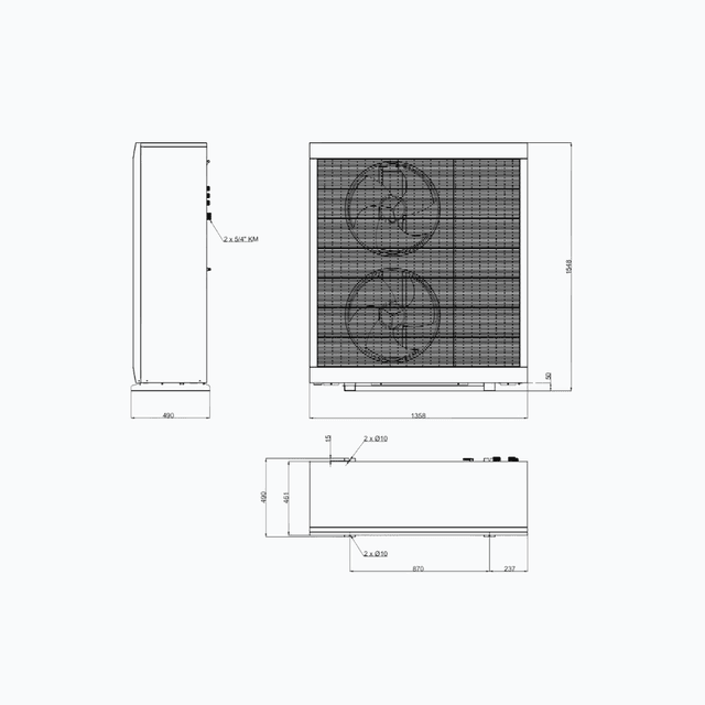 Trident Titan Pro 20M-HB - Outdoor unit technical drawing